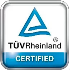 TUV Rheinland ISO 9001:2008 certified